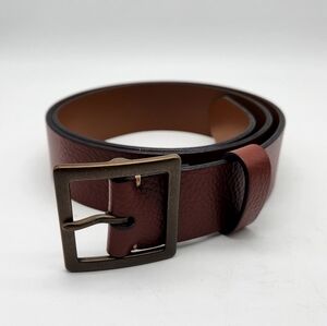 Volpi Concerie Tooled Leather Unisex Belt. Made In Italy Brown Sz 34